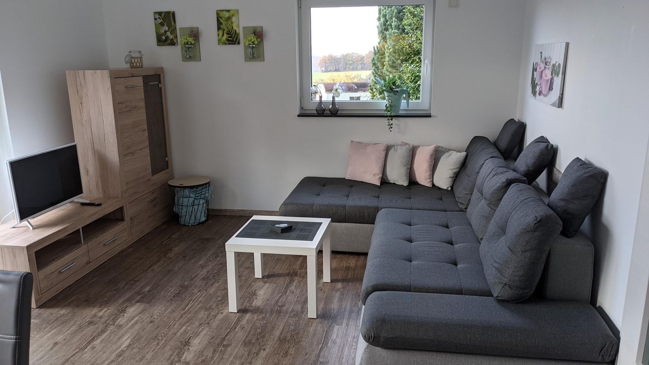 Wohnzimmer mit Schlafsofa Wohnzimmer mit Schlafsofa